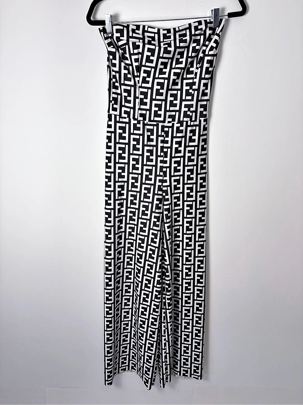 Christiane Larue Women's Black & White Geometric Jumpsuit XS